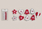 KLAMMER-SET 12TLG.WEIHNACHTSDEK.HOLZ S.4CM