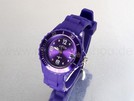 lila Viper Silikonuhr mit Datum little face Ø ca.
