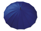Manuellschirm aus Polyester mit Holzgriff, 16 Segmente.