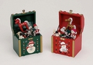 SPIELUHR M.WEIHNACHTSDEKO HOLZ SORT.10X8X16CM