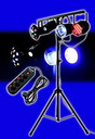 DJ Licht-Komplett-Set DJ-Light-600 inklusive Stativ, PAR64