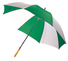 Golfschirm, Holzgriff "Rainy"Gruen/Weiss, Ø131 cm