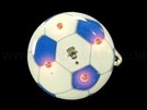 Blinky Blinkie Blinkys LED Pin Fussball blau weiss