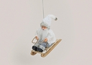 NIKOLAUS SCHLITTEN Z.H.TEX/KUNST/HOLZ 20X7X14
