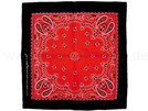 BA-139 Bandana paisley rot-schwarz umrandet