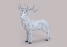 HIRSCH STEHEND POLY WEISS 16X10X19CM
