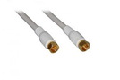 Koaxialkabel 1x F (St.) - 1x F (St.) (112er) gold 2,5 m white