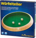 Playsino Würfelteller Holz 30 cm mit 3 Würfeln, 1Set