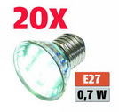 LED-Strahler McShine in E27-Bauform, 230V, 9 LEDs, weiß, 20er-Haushaltspack