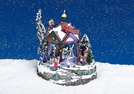 WINTERSZENE MIT BELEUCHTUNG+MUSIK POLY 25X24C