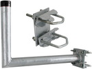 Alu-Wandhalter mit Zahnschelle, Wandabstand 50 cm
