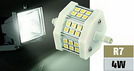 LED-Strahler McShine R7s, 18 SMD LEDs, 360Lm, 78mm, 230V, 4W, warmweiß