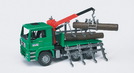 MAN Holztransport-LKW mit Lad