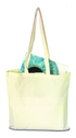 Baumwolltasche m. langen Henkeln, Farbe: Khaki, Groesse: 42 x 38 x 0,1 cm