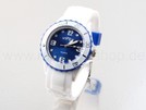 Silikonuhr weiss mit blauem Ziffernblatt Viper Si