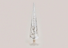 TANNENBAUM M.SILBERGLITTER GLAS 35X8CM}