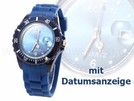 navy blau Silikonuhr mit Kalender Datum Silikon Uh