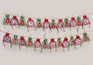 ADVENTSGIRLANDE M.STOFFSAECKCHEN 24-TLG 260CM