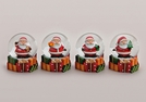 SCHNEEKUGEL NIKOLAUS 4-F.SORT.POLY 8CM