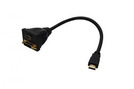Adapter HDMI 19p (Bu.) + DVI-D 24+1 (Bu.) - HDMI 19p (St.) gold