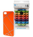 Schutzhülle für Apple IPhone 4/ 4s Star-Case® Raster Orange