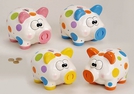SPARSCHWEIN BUNTE PUNKTE KERAMIK SORT.20X16CM