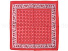 BA-090 Bandana Kopftuch paisley rot mit Blumen