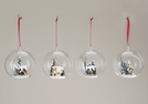 CHRISTBAUMKUGEL GLAS M. KIRCHEN S. 9X8CM