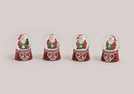 SCHNEEKUGEL NIKOLAUS POLY/GLAS 4-F.S.6CM