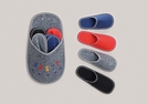 GAESTE-PANTOFFEL-SET FILZ 5TLG GRAU "GAESTE"