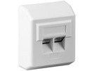 Anschlußdose Cat5e 2x RJ45 AP white