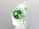 weiss mit grünem Ziffernblatt Viper Silikonuhr lit