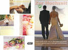Hochzeits-Karte mit Foto-Motiven und Glitter