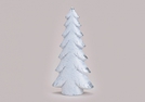 BAUM AUS TON WEISS 27CM