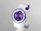 weiß mit lilanem Ziffernblatt Viper Silikonuhr lit