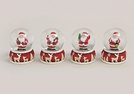 SCHNEEKUGEL NIKOLAUS POLY/GLAS 4-F.S.9CM