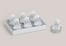 TEELICHT-SET BAER WEISS 6-TLG.5X4CM}