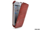 Star-Case® Flip ''Roma'' Linea für Apple IPhone 5 , 5S Echt Leder Red