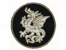 P-131 Aufnäher Patch Drachen schwarz/weiß
