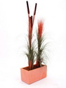 Schilfgras hellbraun 127cm, Kunstpflanze