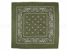 BA-061 Bandana Kopftuch paisley olive grün