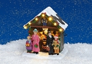 WEIHN.MARKT-STAND M.LED BEL.POLY 11X10X13CM