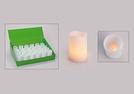 LED-WACHS-KERZE WEISS 7X5CM}