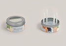 WINDLICHT METALLDOSE RING DEKOR 3X}6CM