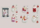 HAENGER-SET NIKOLAUS/SCHNEEM./ENGEL GLAS 3TLG