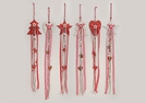 WEIHNACHTSHAENGER WEISS/ROT 6-F.S.56CM