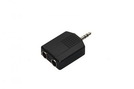 Adapter 1x Klinke (St.) (3.5) stereo - 2x Klinke (Bu.) (6.35) stereo black