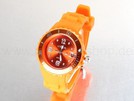 orange Viper Silikonuhr mit Datum little face Ø ca