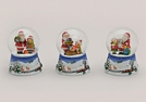 SCHNEEKUGEL NIKOLAUS POLY/GLAS 3-F.S.9CM