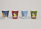 BECHER MAUSDEKOR PORZELLAN 4-FACH SORT. 10CM